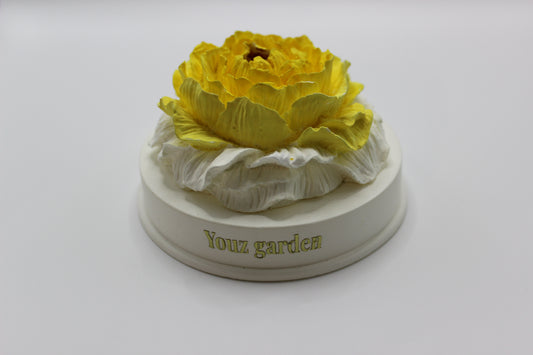 Yellow Peony Bloom Aroma Stone